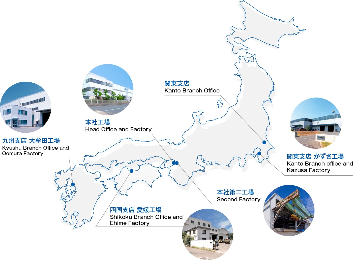 工場所在地の地図