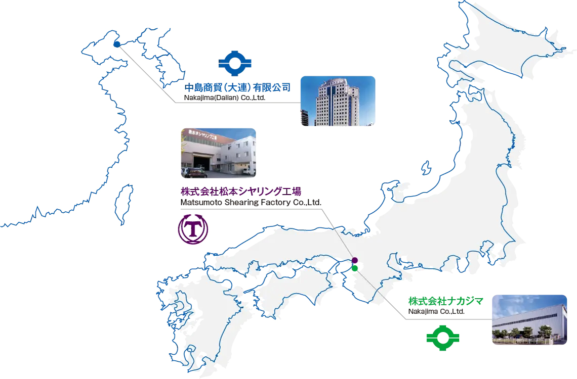 工場所在地の地図